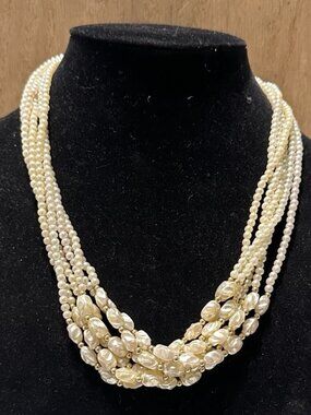 Lady Remington Lia Sophia Faux Multi Strand Pearl Necklace Wedding